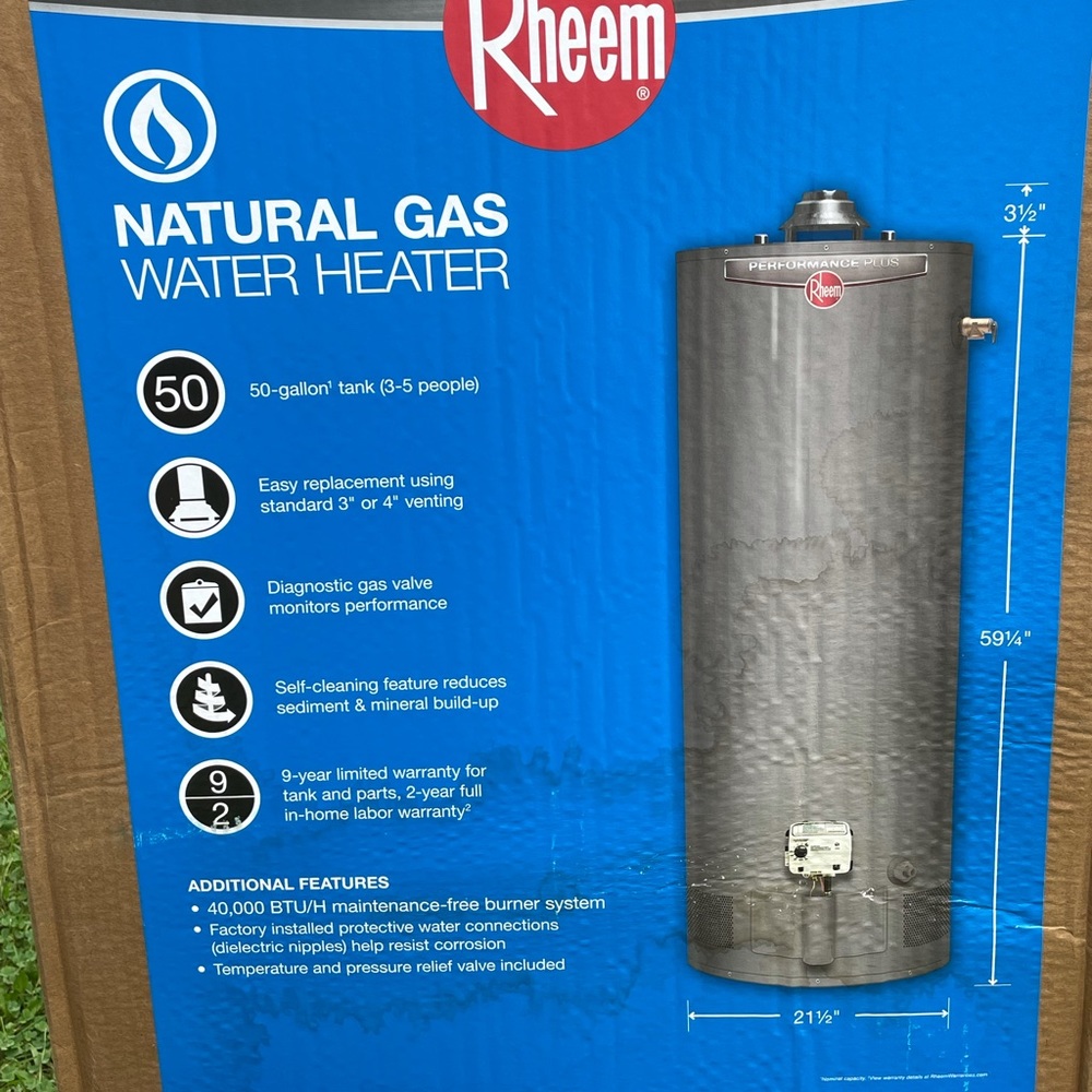 Gas Water heater 50 Galón